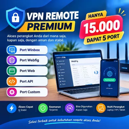 NETLAYER - VPN Remote Premium - 5 Port Untuk MikroTik