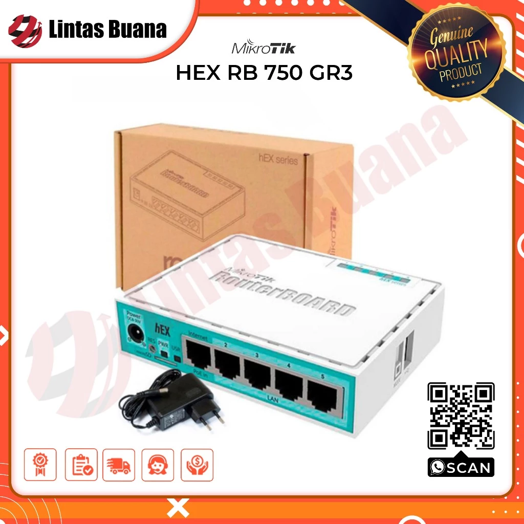 NETLAYER - Mikrotik Routerboard RB750GR3 (hEX)