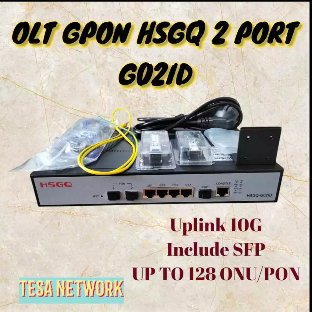 NETLAYER - OLT HSGQ GPON 2PORT G02ID SUDAH INCLUDE SFP