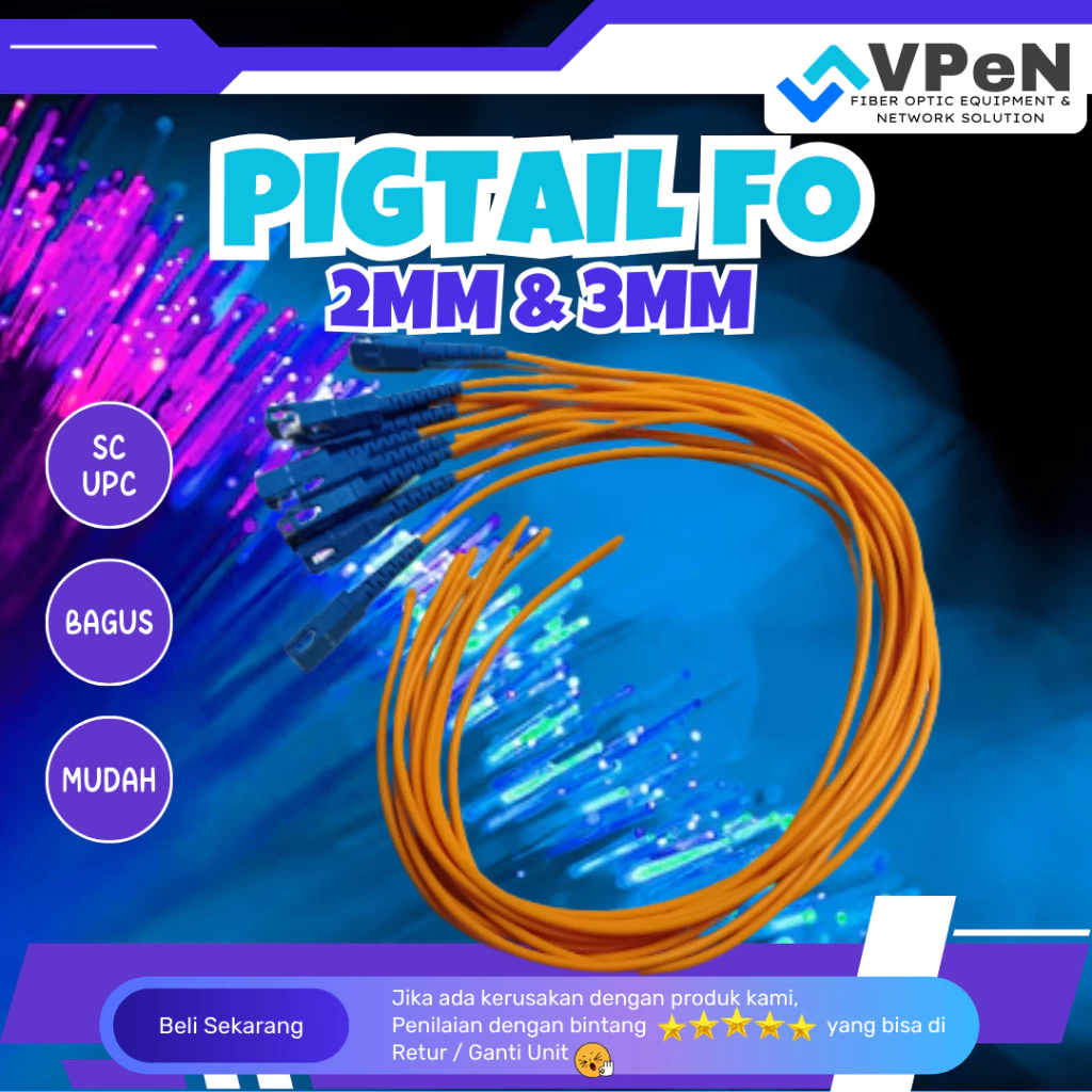 NETLAYER - Pigtail Fiber Optic 2mm & 3mm SC UPC