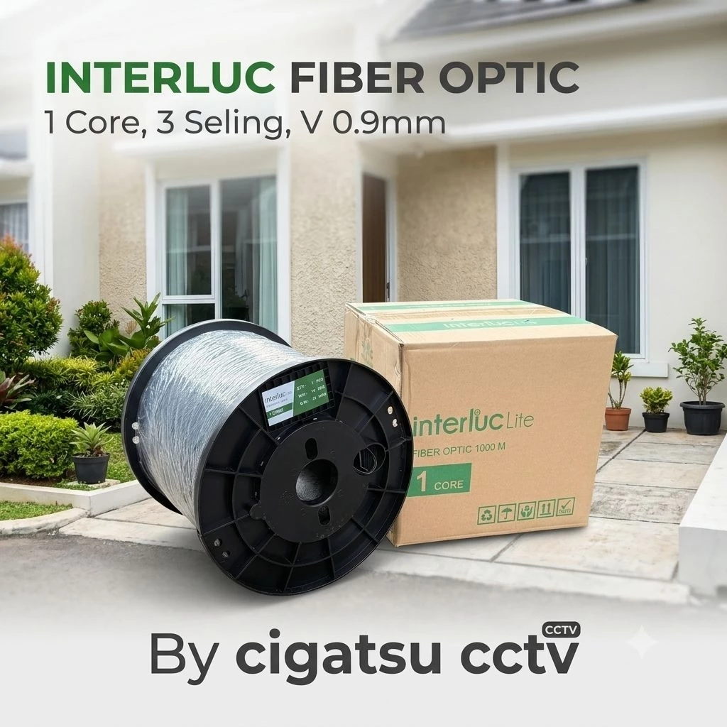 NETLAYER - Interluc Kabel fiber optic 1 core 3 seling V.0.9mm 1000m/roll original kabel fo interluc 0.9mm