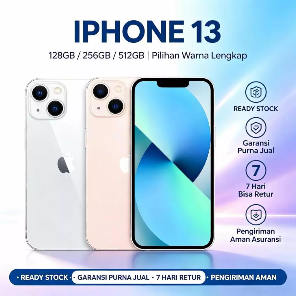 NETLAYER - iPhone 13 128GB 512GB Second BEKAS ORIGINAL 100% MULUS NORMAL FULLSET GOOD CONDITIONS