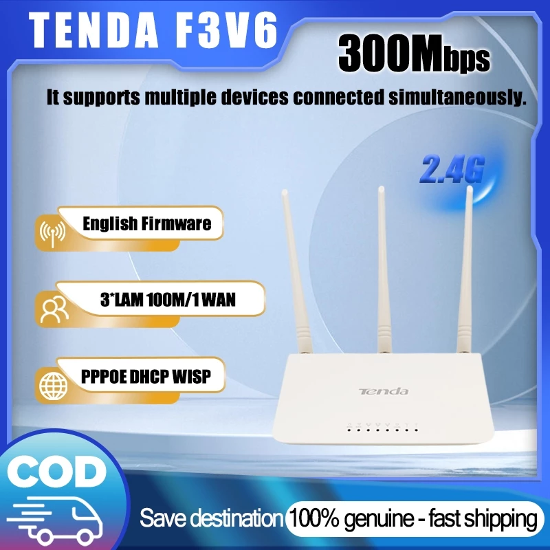 NETLAYER - Router F3 V6 Wireless WiFi 300Mbps Bisa PPPoE Multi SSID Static Cocok Untuk RT RW Net Voucher