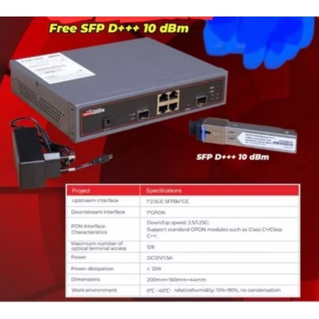NETLAYER - ONU OLT GPON 1 PON FASLINK