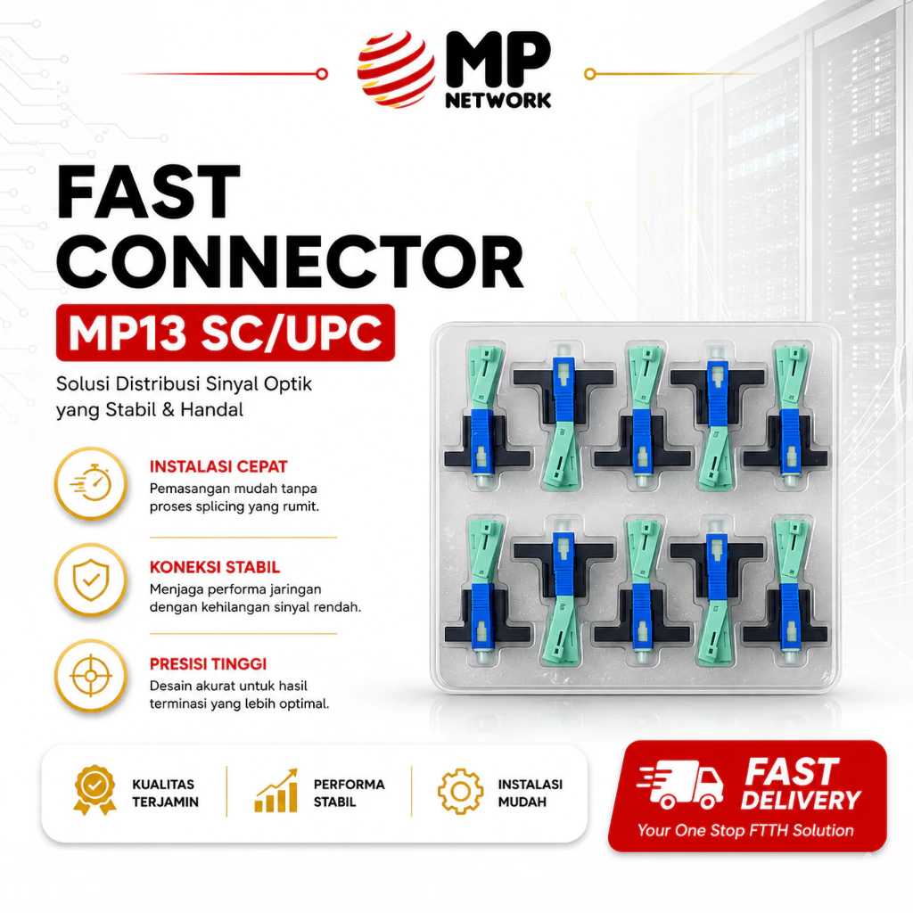 NETLAYER - Fast Connector Super SC/UPC Biru - Fast Con MP13 Biru - Fast Con Super - MP Network
