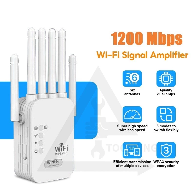 NETLAYER - 1200M WIFI Repeater / 6 Antena Wireless Wifi Range Extender Router Repeater